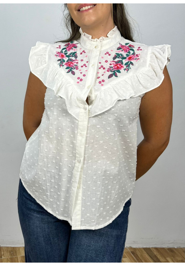 Blusa cuello Peter pan 
