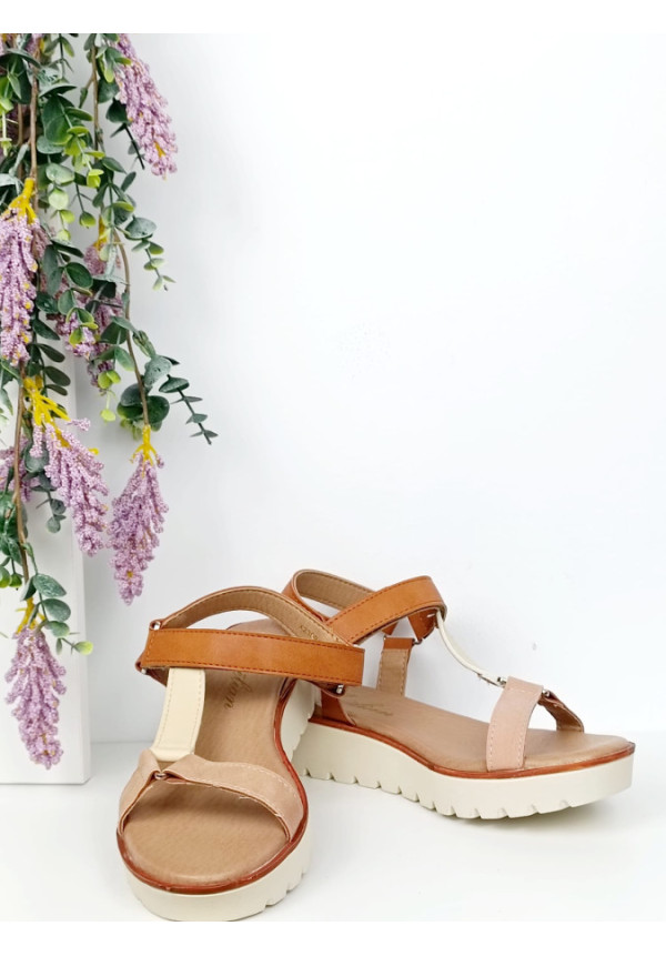 sandalia camel 