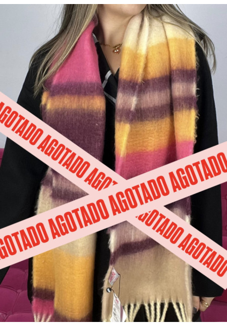 bufanda franjas colores