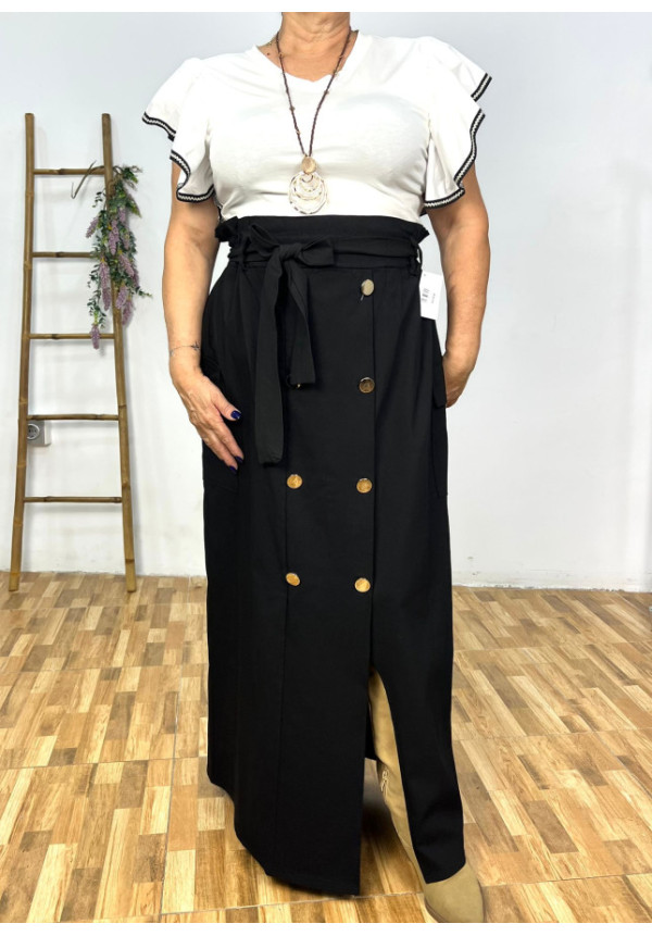 Falda cargo midi
