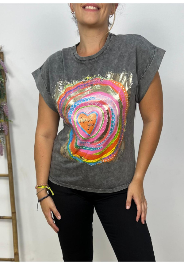 Camiseta Básica Gris