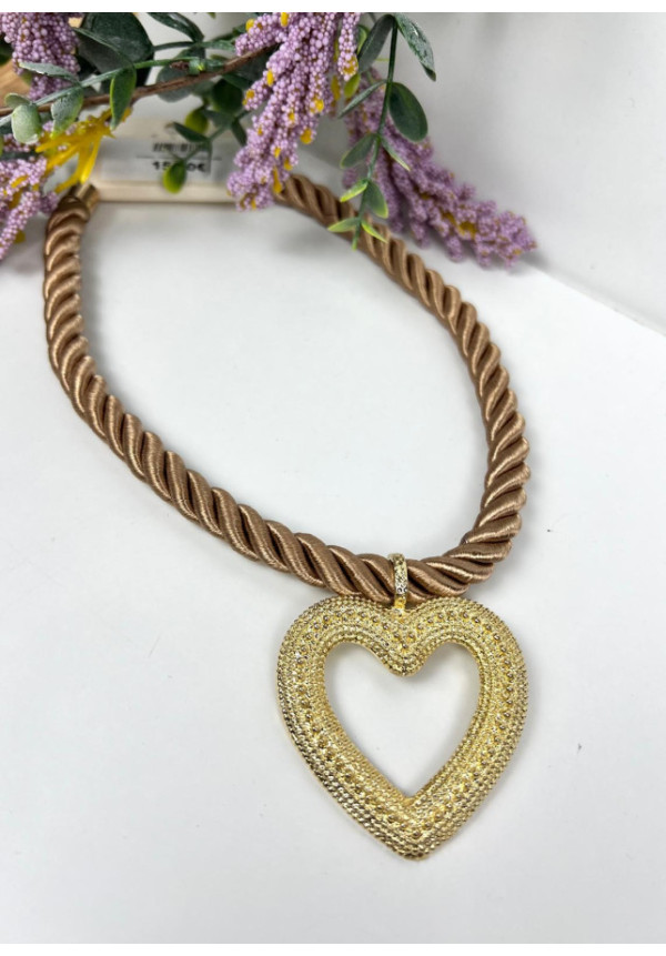 Collar cuerda corazon