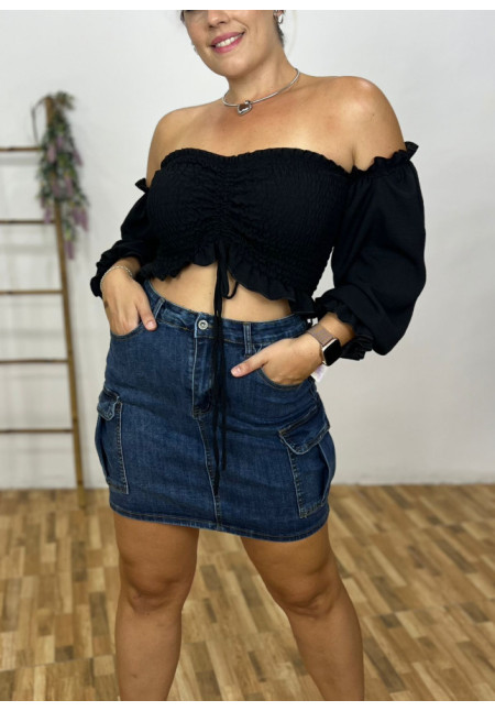 Falda cargo vaquera
