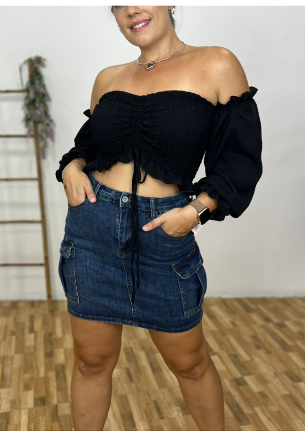 Falda cargo vaquera
