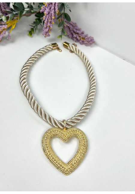 Collar cuerda corazon