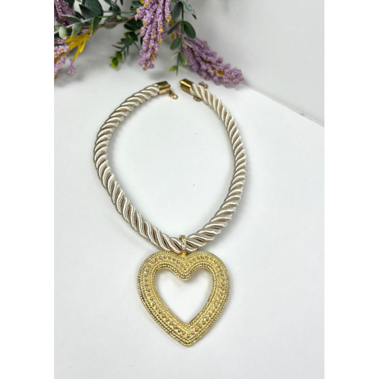 Collar cuerda corazon