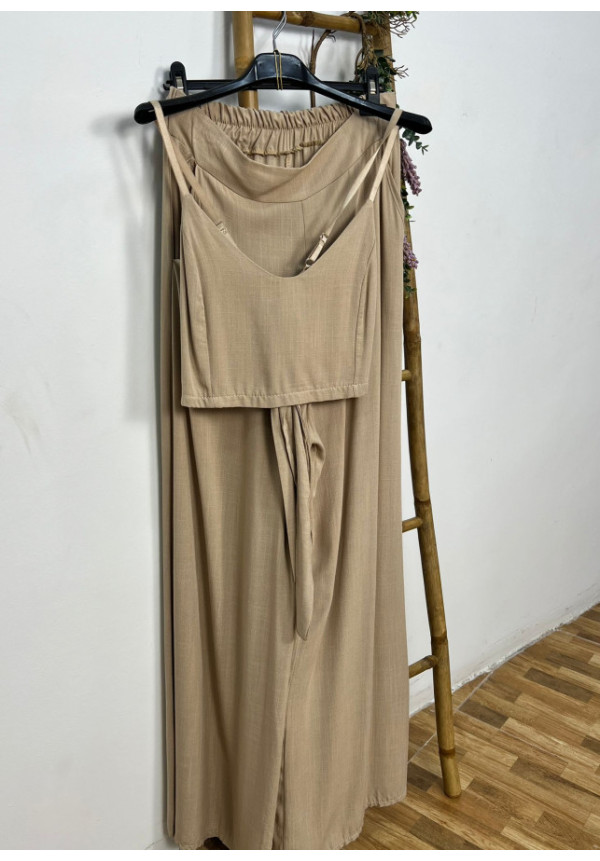 Conjunto top lazo espalda