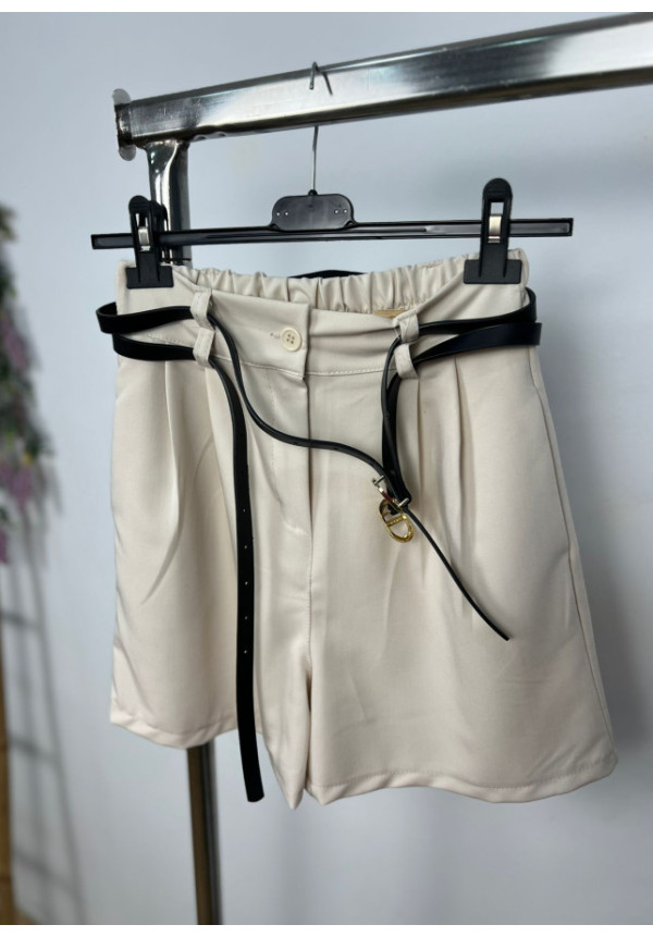 Pantalón corto doble cinturón