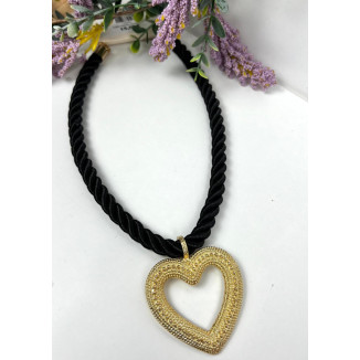 Collar cuerda corazon