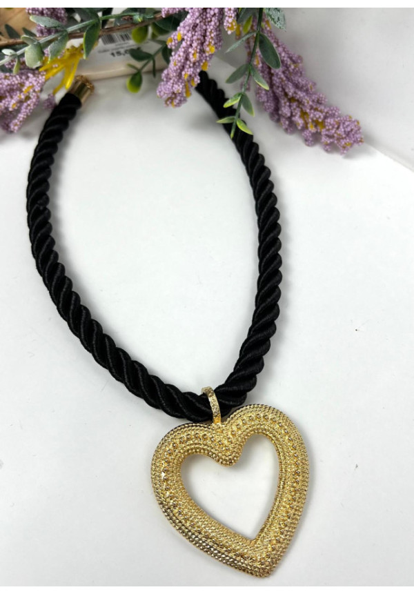 Collar cuerda corazon