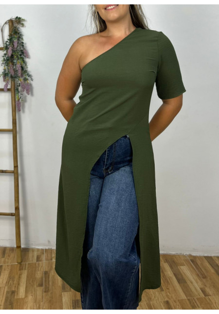 Blusa larga verde