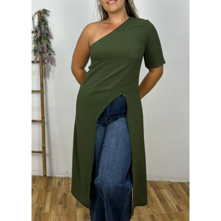 Blusa larga verde