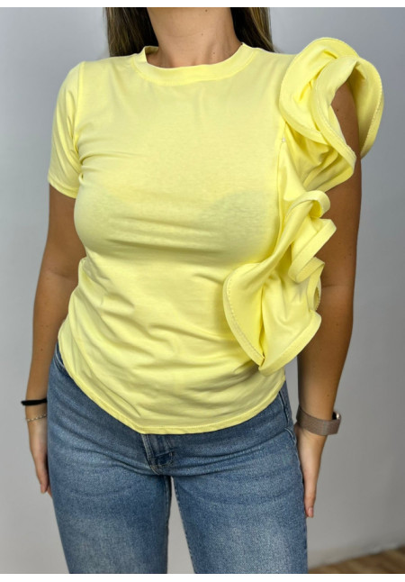 camiseta manga volante