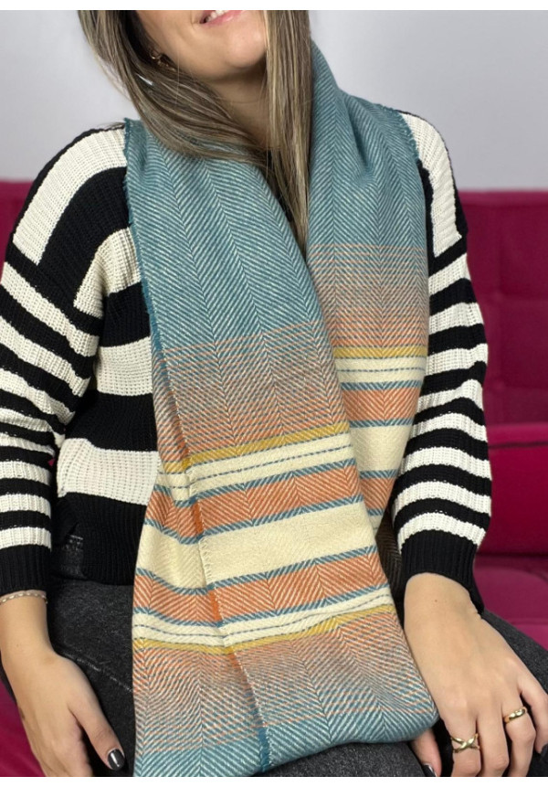 pashmina franjas asimetricas