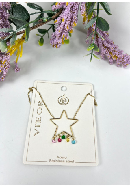 Collar estrella colgantes