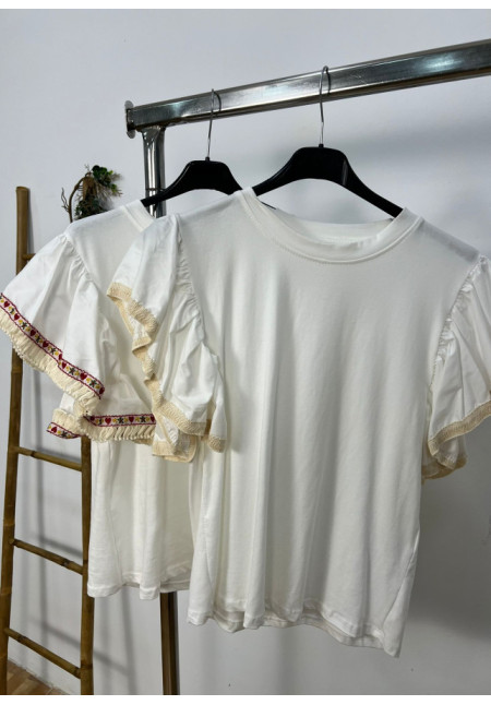 Camiseta volante flecos