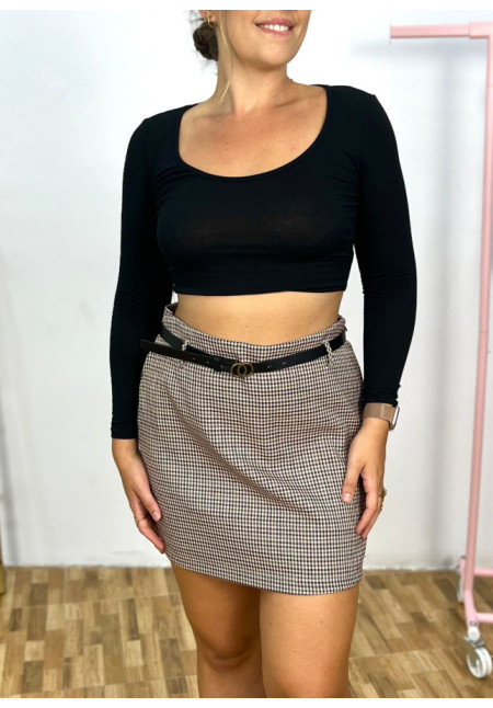 Falda Elisabeth Burdeos