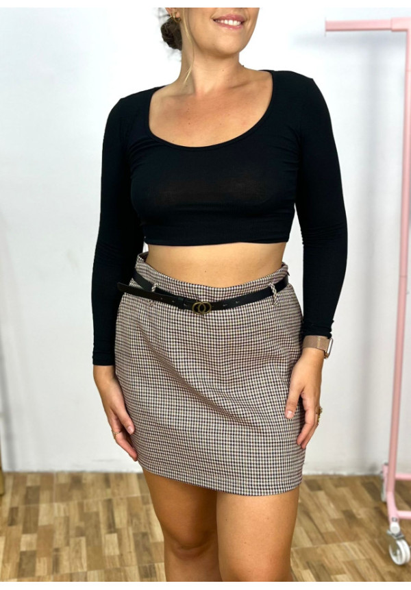 Falda Elisabeth Burdeos