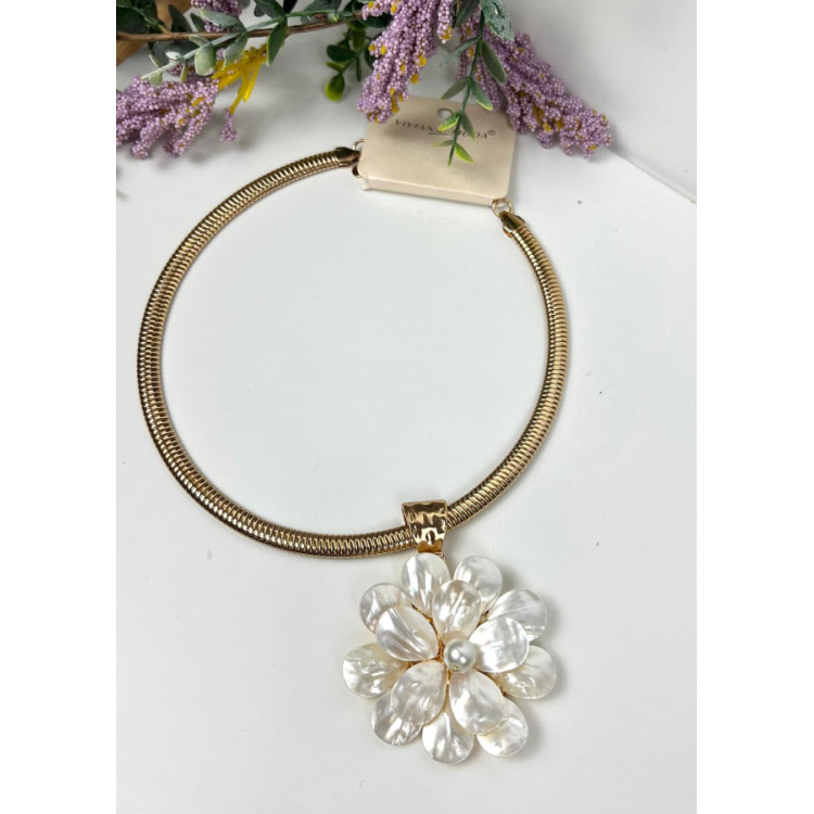 Collar Flor Dorado