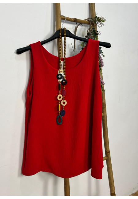 Blusa collar roja