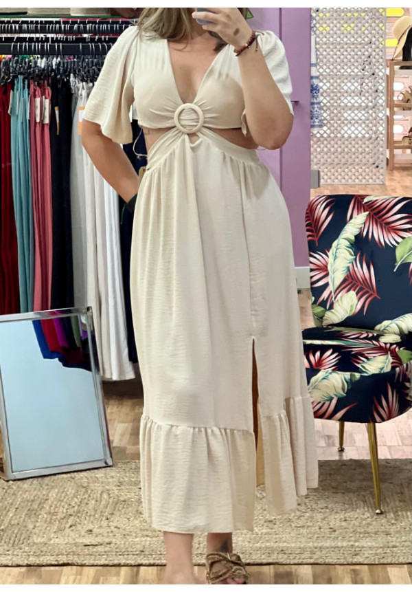 Vestido anilla escote