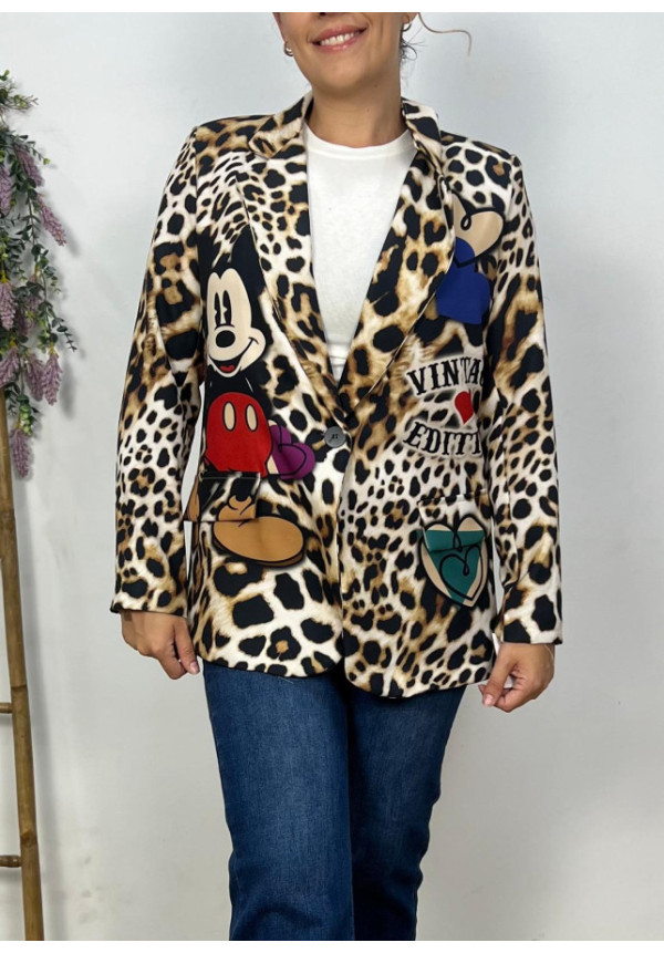 Blazer Mickey Leopardo