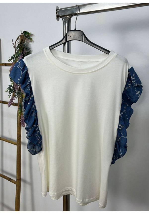 Camiseta volante vaquero